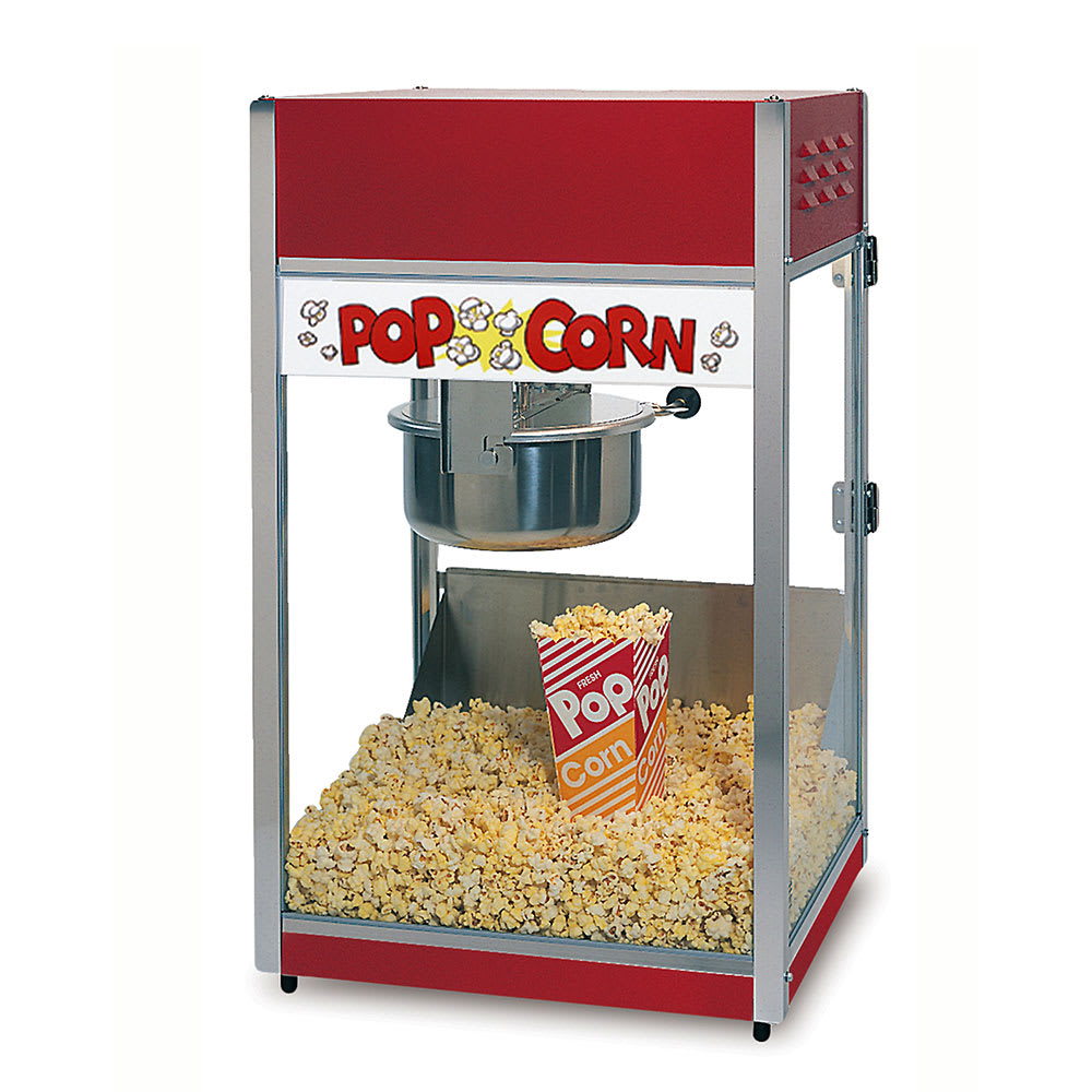 Gold Medal 2388 120208 Special 88 Popcorn Machine w/ 8-oz Kettle & Red Steel Dome, 120/208V