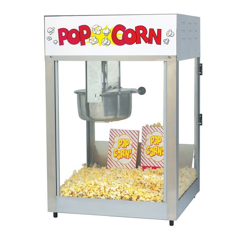 Gold Medal 2389 120208 Lil Max Popcorn Machine w/ 8-oz Kettle & Stainless Dome, 120/208V