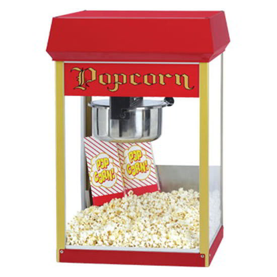 Gold Medal 2408 120208 FunPop Popcorn Machine w/ 8-oz EZ Kleen Kettle & Red Dome, 120/208V