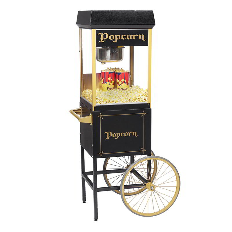 Gold Medal 2408BKG 120208 FunPop Popcorn Machine w/ 8-oz EZ Kleen Kettle & Black & Gold Finish, 120/208V