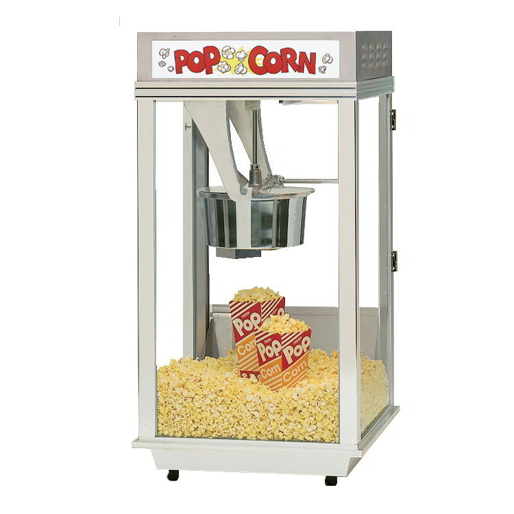 Gold Medal 2452 120208 Ultimate Bronco Popcorn Machine w/ 8-oz EZ Kleen Kettle & Stainless Dome, 120/208V