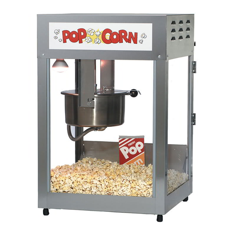 Gold Medal 2552 120208 Pop Maxx Popcorn Popper - 14-oz EZ Kleen Kettle & Stainless Dome, 120v