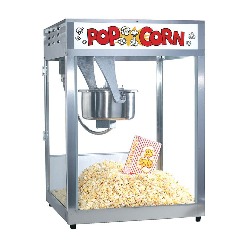 Gold Medal 2554 120208 Front Counter Popcorn Machine, 16/18-oz EZ Kleen Kettle, 120/208 V