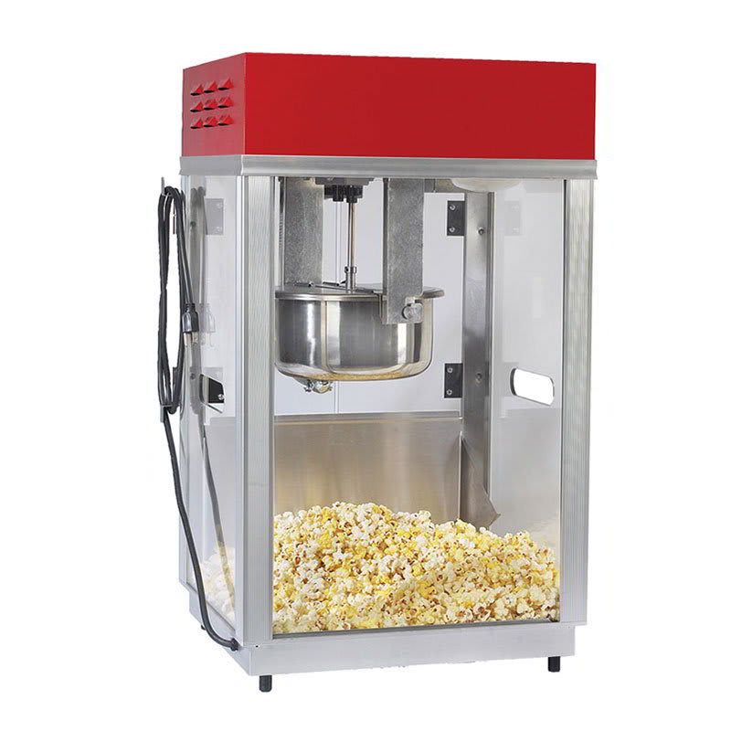 Gold Medal 2660SR 120240 Portable Popcorn Machine w/ 6-oz Kettle & Red Top, 120/240 V