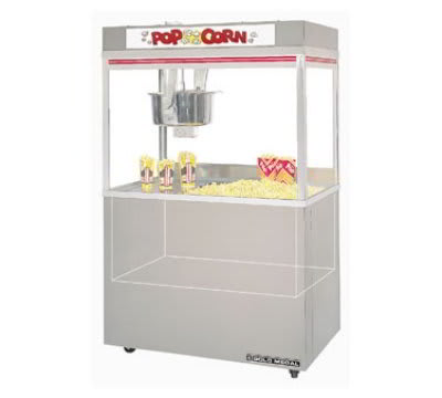 Gold Medal 2860EDN 120240 Popcorn Machine w/ 32-oz Kettle & 60" Cabinet, 120/240 V