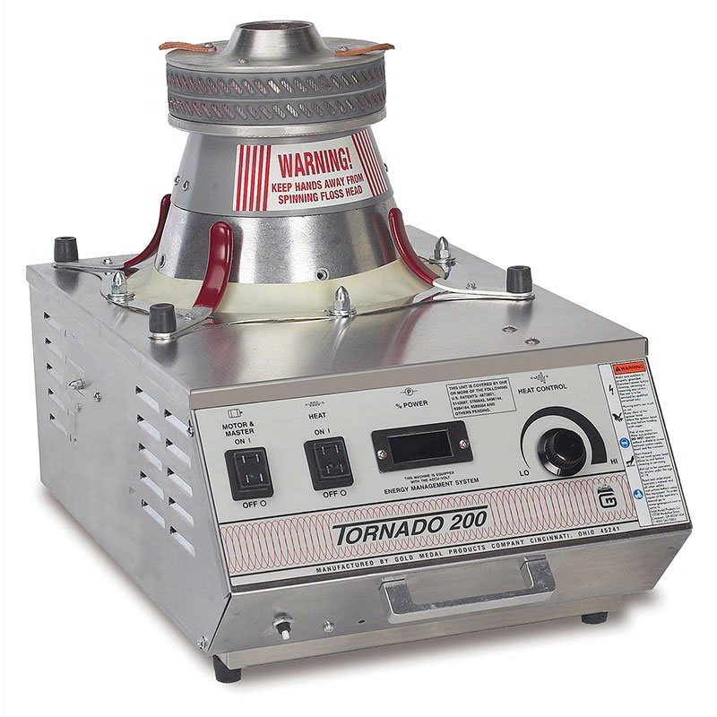 Gold Medal 3005EMS 240 Tornado 200 Cotton Candy Machine w/ Lock N Go System, 240/1V