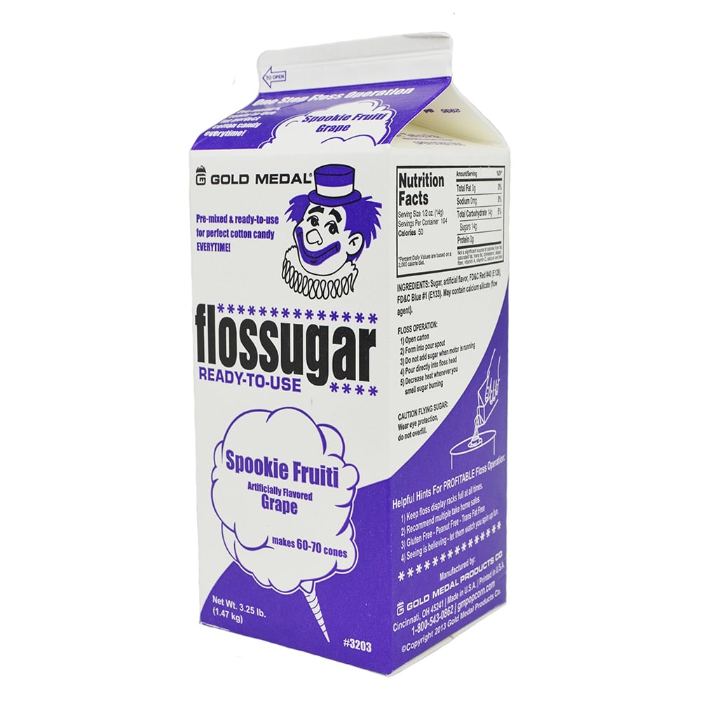 Gold Medal 3203CT Spookie Fruiti Flossugar, 1/2-Cartons