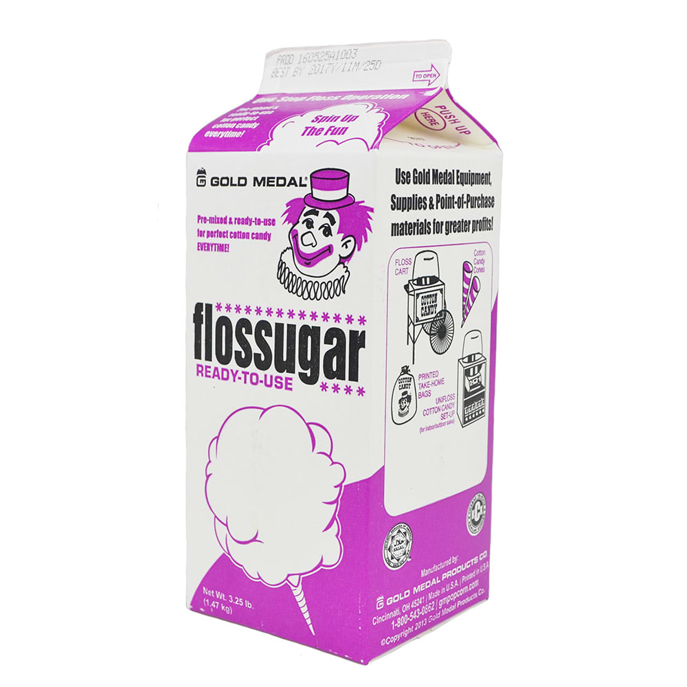 Gold Medal 3208CT Bubble Gum Flossugar, 1/2-Cartons