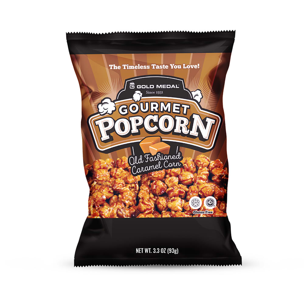 Gold Medal 3719 (24) 3.3 oz Bagged Old Fashioned Caramel Corn