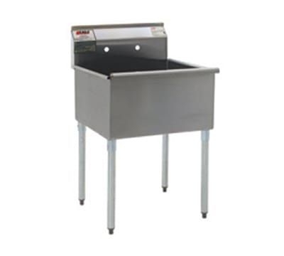 Eagle Group 2424-1-16/4-1X Utility Sink - 24x24x14" Bowl, 8" Splash, 16/430 Stainless