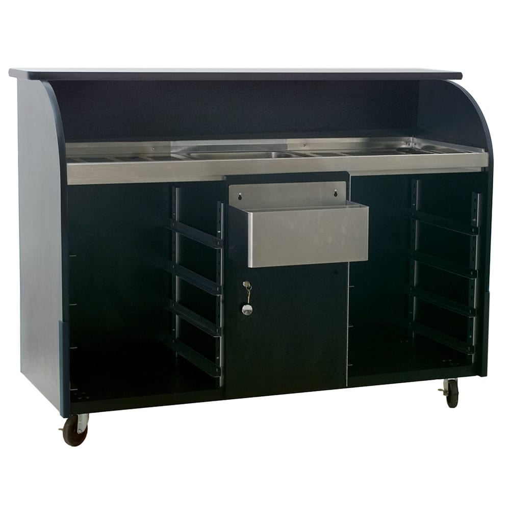 Eagle Group DPB5 63" Portable Bar w/ Ice Bin & DoubleTier Speed Rail