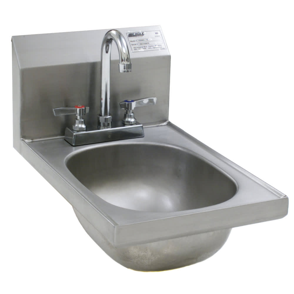Eagle Group HSAND10F Wall Mount Commercial Hand Sink w/ 9 3/4"L x 13