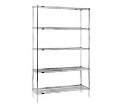 Eagle Group S5-86-1848Z Wire Shelving Starter Unit - (5) 18x48" Shelf, 86" Post, Zinc