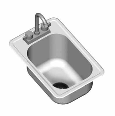 Eagle Group SR10-14-9.5-1-1X Drop-In Sink Bowl - (1) 14x10x9.5" Bowl, Deck Mount Gooseneck Faucet