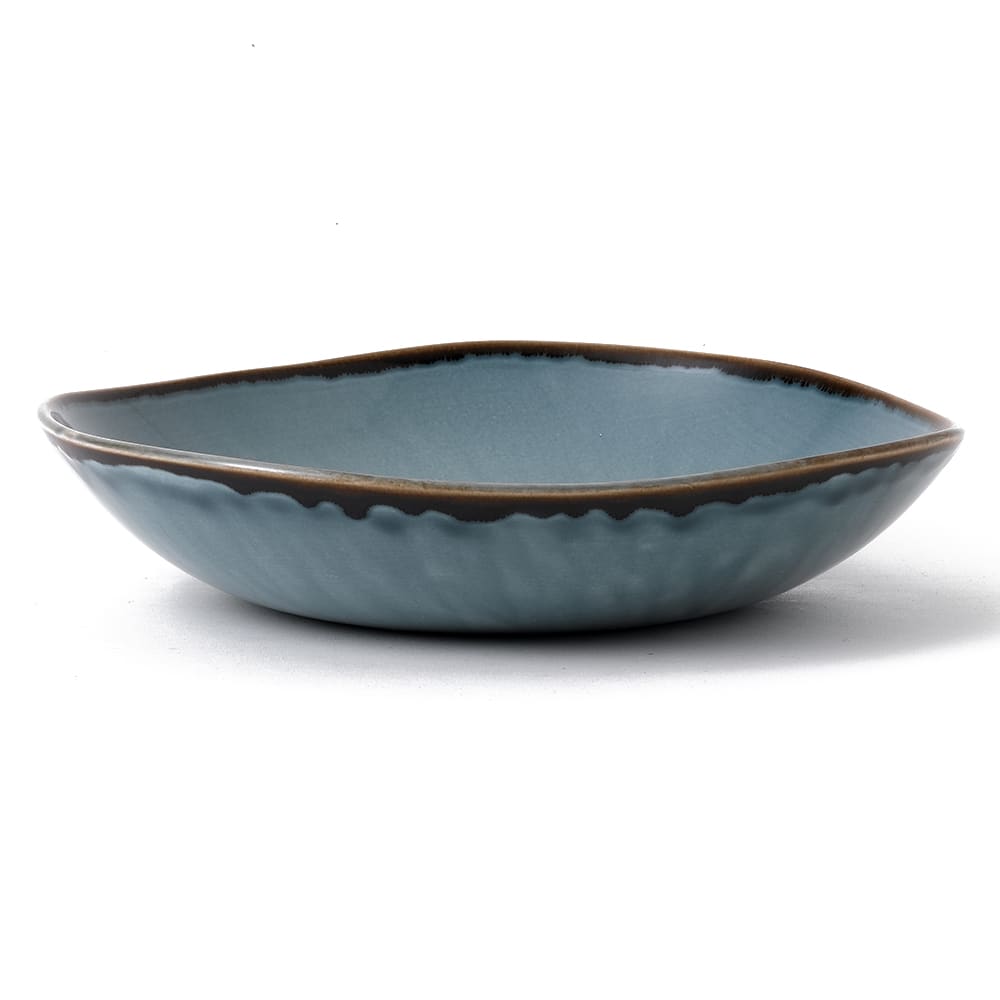 Dudson HBL38 38 oz Harvest Trace Bowl - Ceramic, Blue