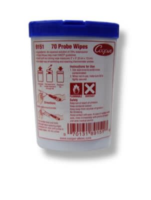 Cooper 9151-0-8 Probe Wipes, 3.5 x 2.5-in