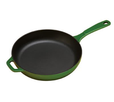 Lodge EC11S53 11-in Round Cast Iron Skillet w/ Matte Black Enamel Interior, Emerald