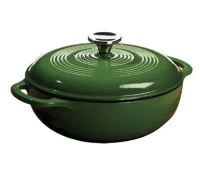 Lodge EC3D53 3-qt Cast Iron Dutch Oven, Enamel, Emerald