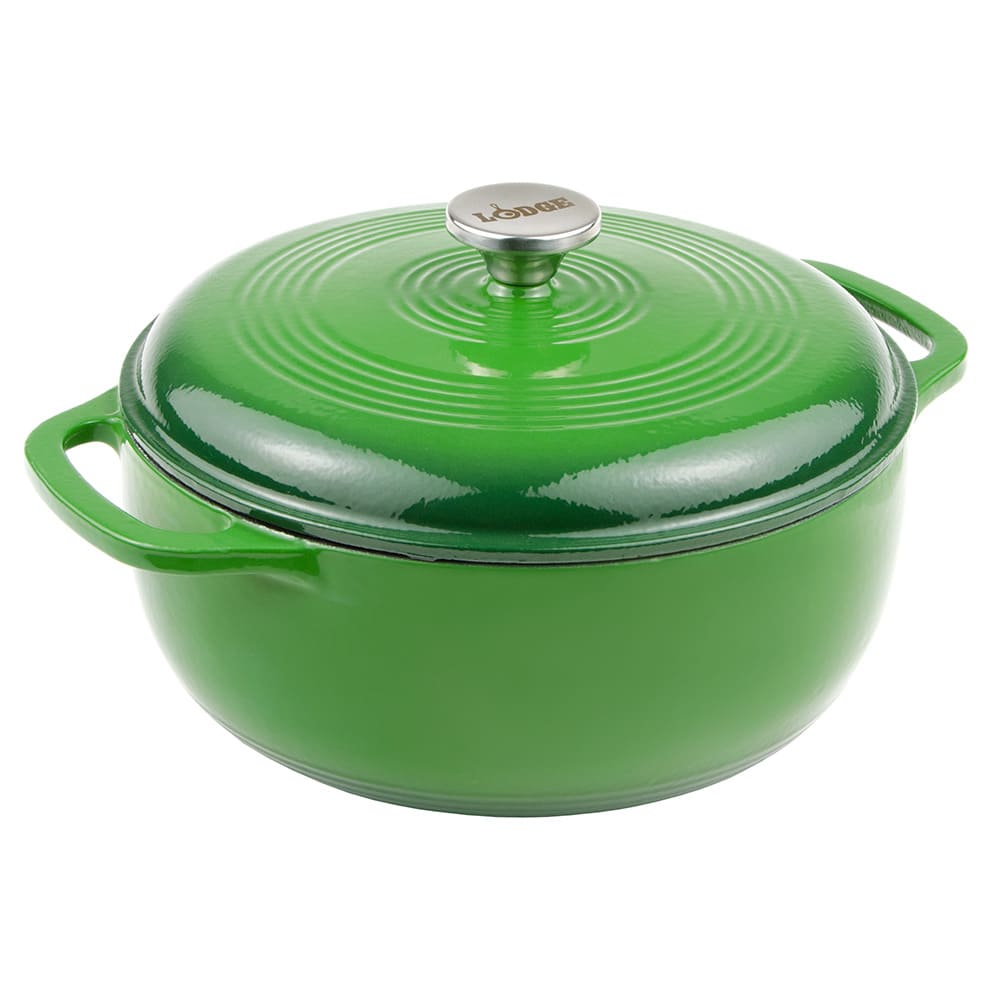 Lodge EC6D53 6-qt Cast Iron Dutch Oven, Enamel, Emerald