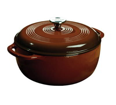 Lodge EC6D83 6-qt Cast Iron Dutch Oven, Enamel, Cafe