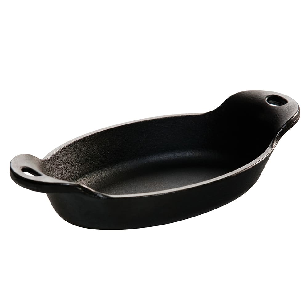 Lodge HMSOV Oval Cast Iron Mini Server w/ 9-oz Capacity, Dishwasher Safe