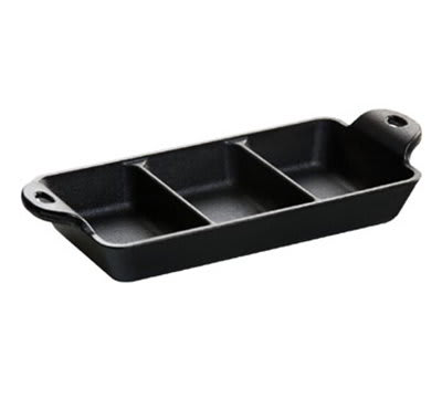 Lodge LMSDRC Rectangular Cast Iron Mini Server w/ 12-oz Capacity, Divided