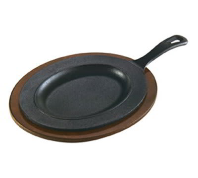 Lodge LOSR3 Oval Cast Iron Serving Griddle, 10x7"