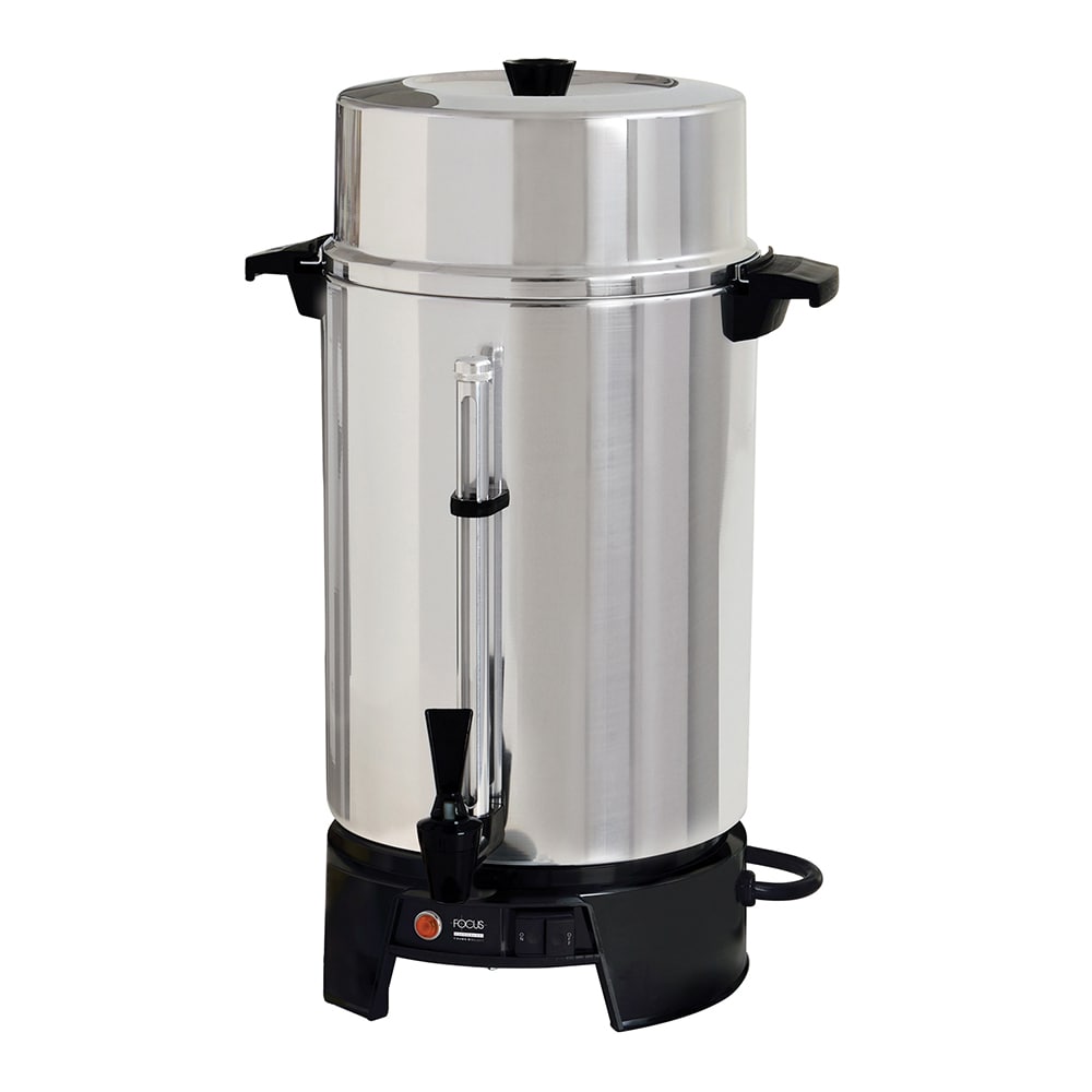Focus FCMLA100 100 cup Coffee Maker w/ Brew-View Gauge - Aluminum, 120v