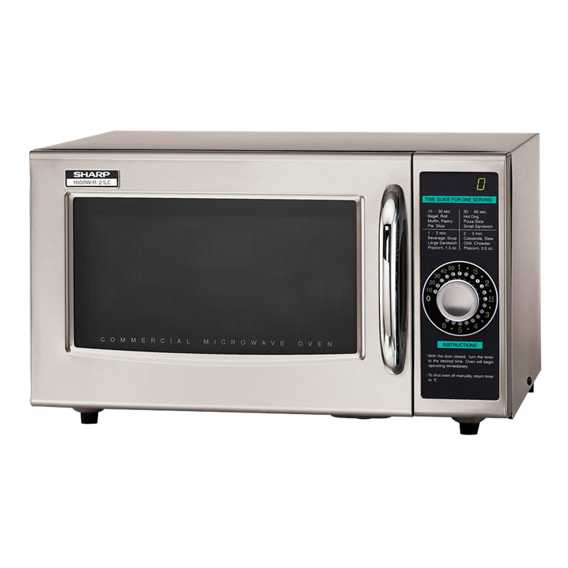 Sharp R21LCF 1000w Commercial Microwave w/ Dial Control, 120v