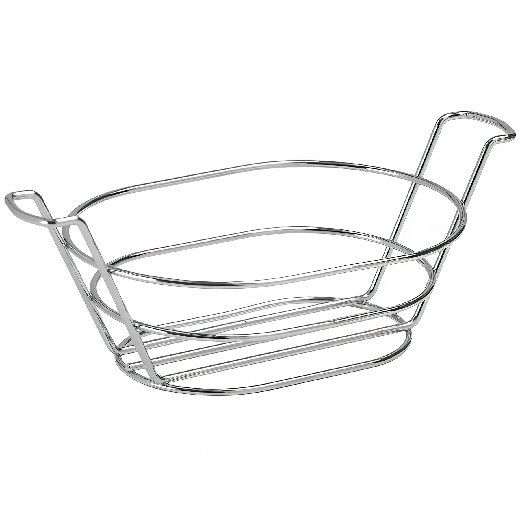 GET 422785 Oval Wire Bucket Basket, 8 1/2" x 6", Stainless Steel
