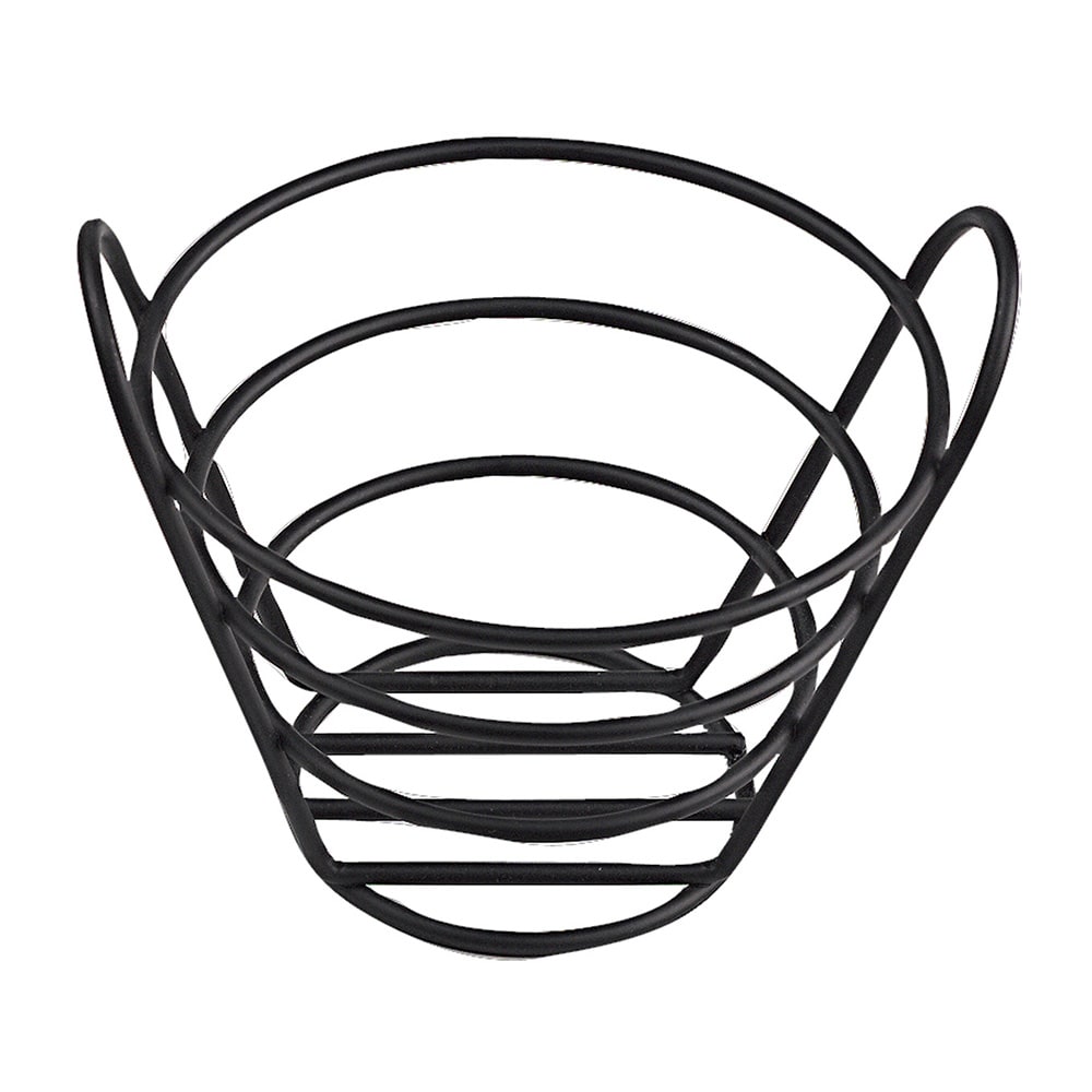 GET 433782 6 1/4" Round Wire Bucket Basket Iron, Black