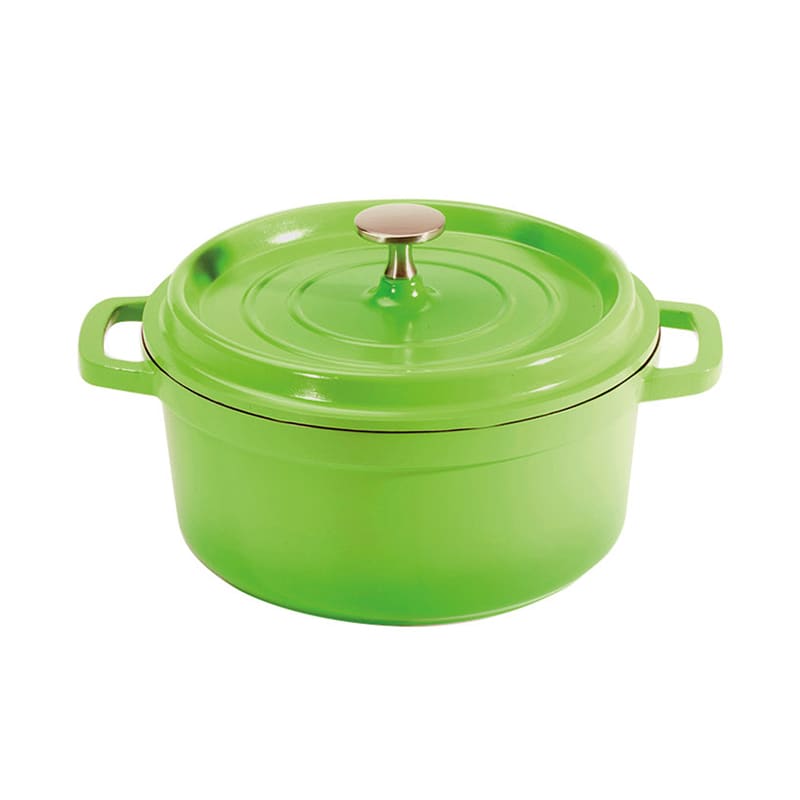 GET Heiss 2.5 Qt. Cobalt Blue Enamel Coated Cast Aluminum Round Dutch Oven  with Lid CA-011-CB/BK/CC