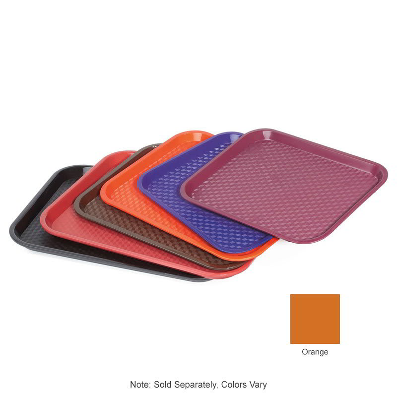 GET FT-14-OR 10"x 14"Fast Food Tray, Plastic, Orange