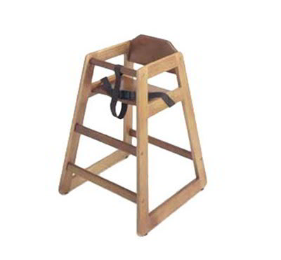 GET HC-100W-KD-1 Unassembled High Chair, Commercial Hardwood, Walnut