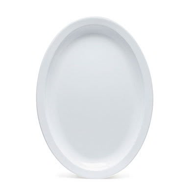 GET SP-OP-610-W Oval Supermel I Platter, 10 x 6.75", White Melamine