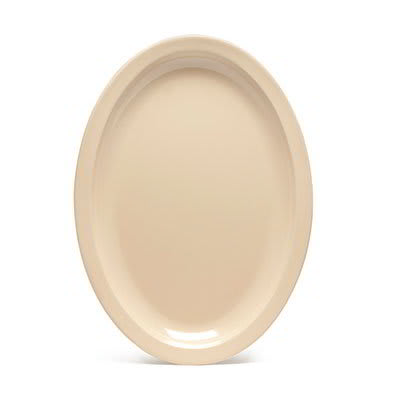 GET SP-OP-614-T Oval Supermel I Platter, 13.25 x 9.75", Tan Melamine
