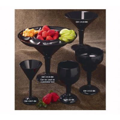 GET SW-1415-SAN-BK 38-oz Super Margarita Glass, Black Plastic