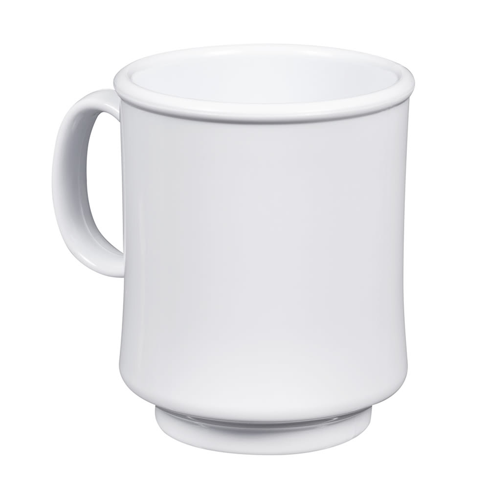 GET TM-1308-W 8-oz Coffee Mug, Plastic, White