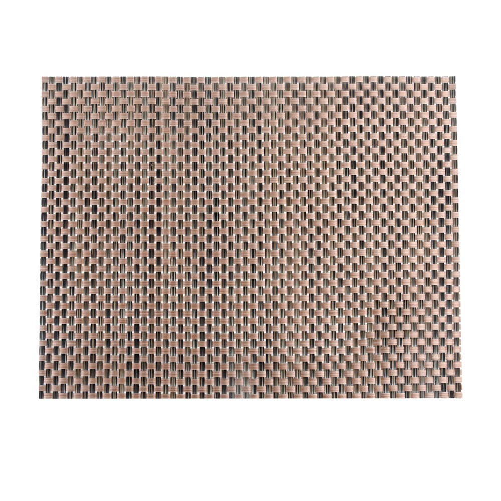Risch GA2002 Rectangular Woven Vinyl Placemat 16" x 12", Bronze