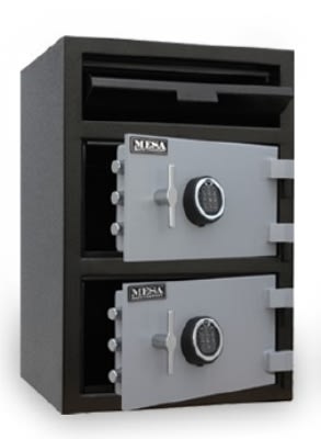 Mesa MFL3020EKK BLKGR Depository Safe - All Steel, Keyed Lock, 6.7 cu ft, Blk/Gry
