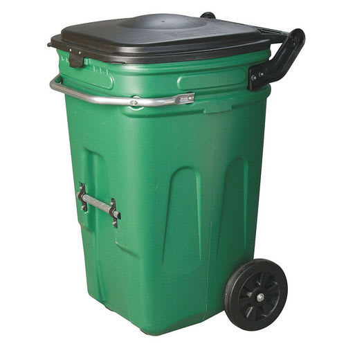 Justrite 1696GN 65 gal Utility Wheeled Trash Can - 26