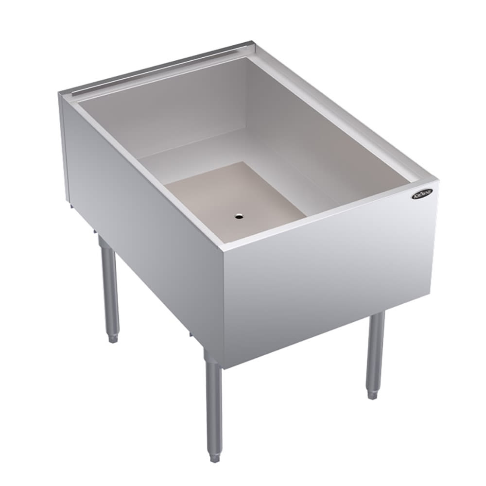 Advance Tabco D-12-IBL Stainless Steel Drop-In Ice Bin - 12 x 18