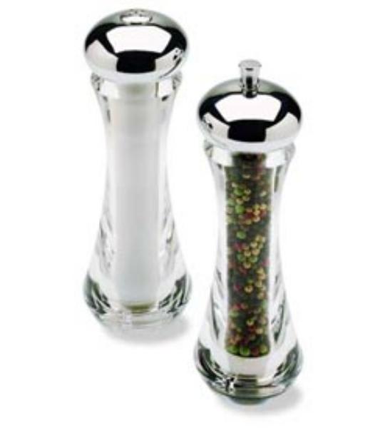Olde Thompson 35952700 Peppermill Salt Shaker Set, Tahoe, Clear Acrylic, 7-1/2 in