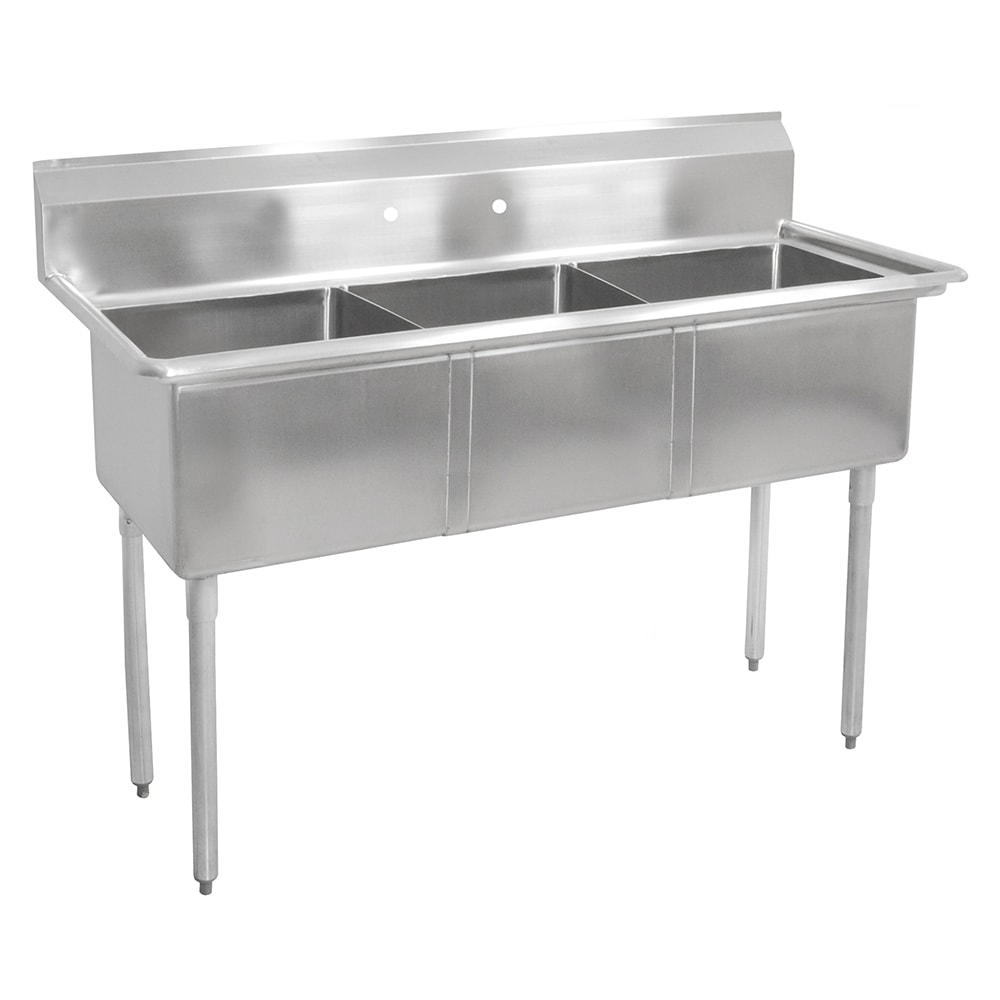 John Boos E3s8 18 12 59 3 Compartment Sink W 18 L X 18 W