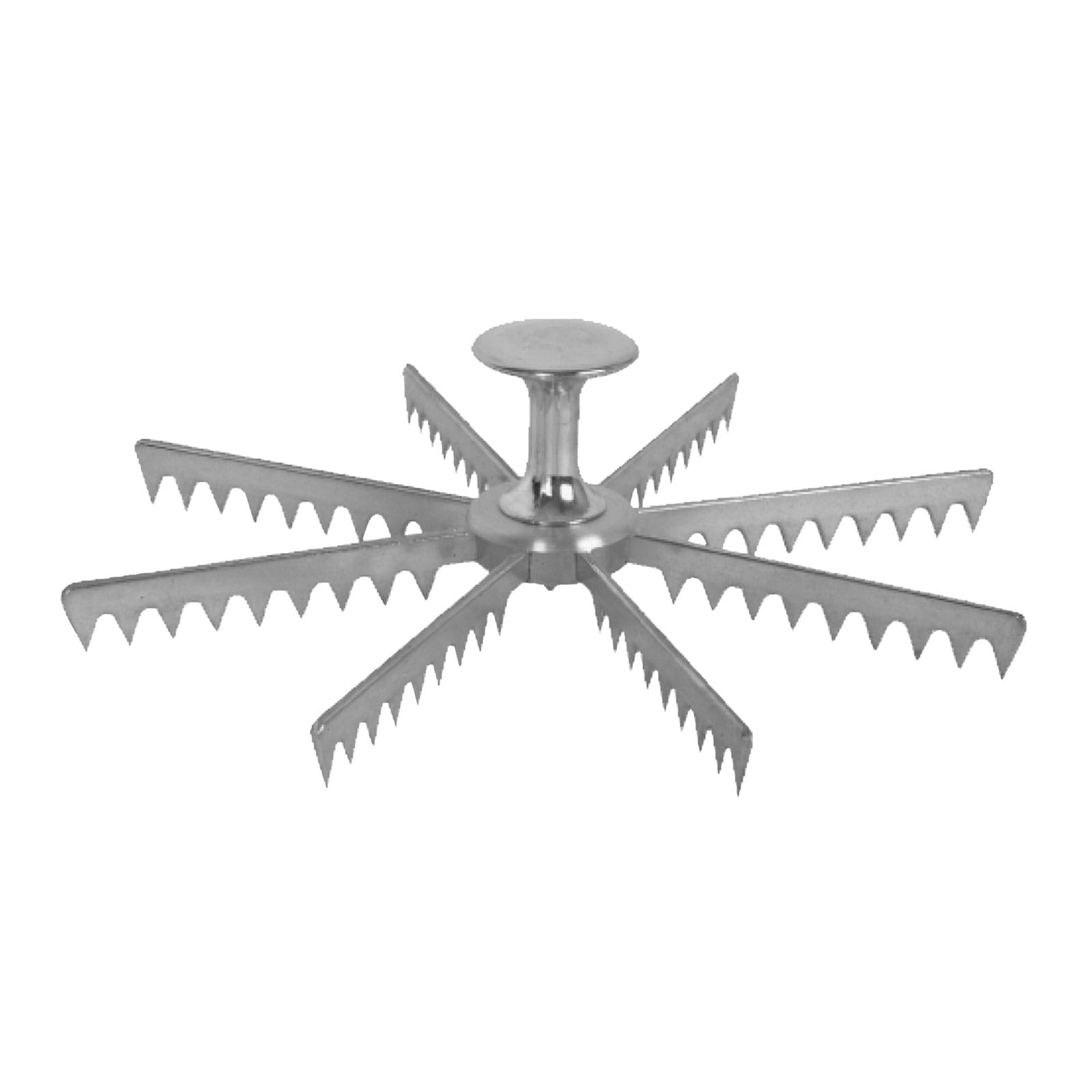 Browne 575116 Pie Cutter, 6 Cut, Stainless Steel