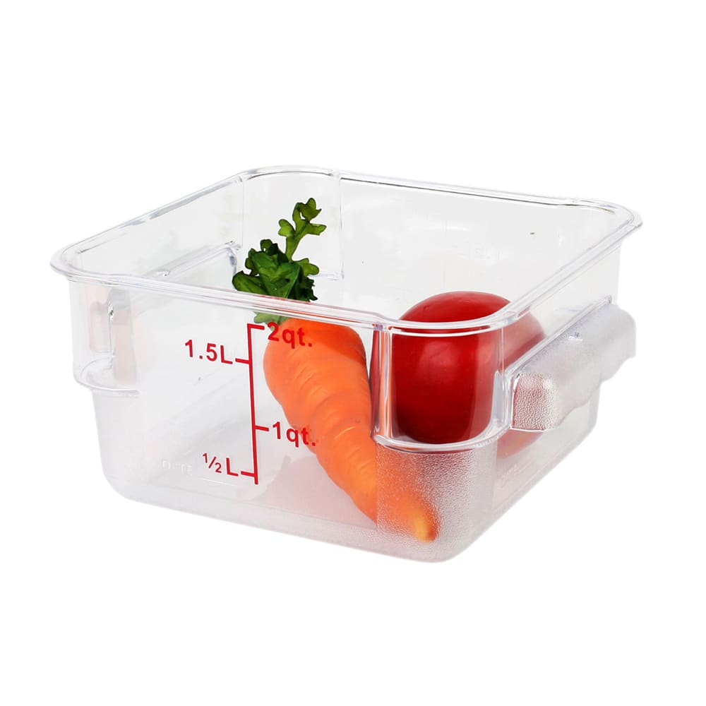 Thunder Group PLSFT002PC 2 qt Square Food Storage Container Clear