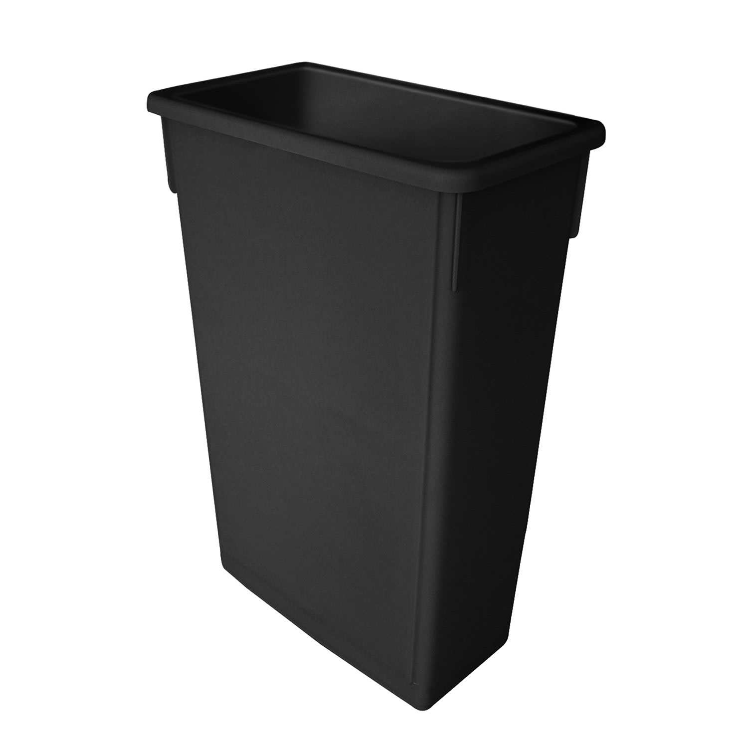 Rubbermaid 1955959 16 gal Rectangle Slim Trash Can, 22L x 11W x 25H,  Black