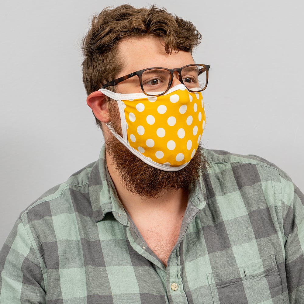 Marc Nelson Reusable Large Fit Face Mask w/ Cotton Filter Cotton