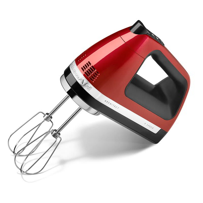 KitchenAid KHM920CA 9-Speed Hand Mixer w/ Accessories, Candy Apple Red