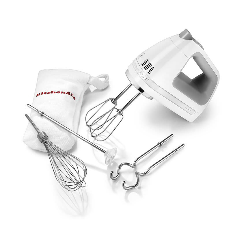 KitchenAid KHM920WH 9Speed Hand Mixer w/ Accessories, White